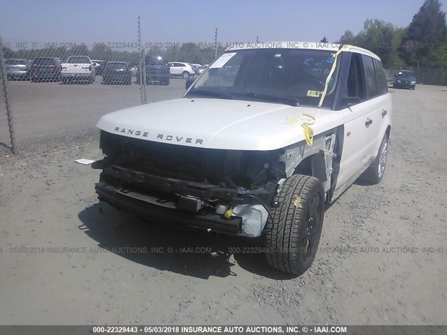 SALSH23496A968167 - 2006 LAND ROVER RANGE ROVER SPORT SUPERCHARGED WHITE photo 6