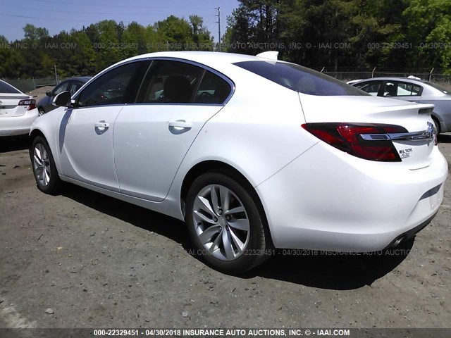 2G4GK5EX6G9206804 - 2016 BUICK REGAL WHITE photo 3