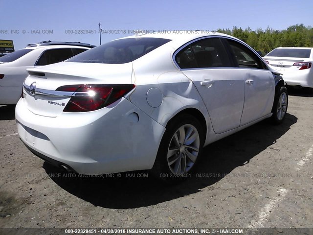 2G4GK5EX6G9206804 - 2016 BUICK REGAL WHITE photo 4