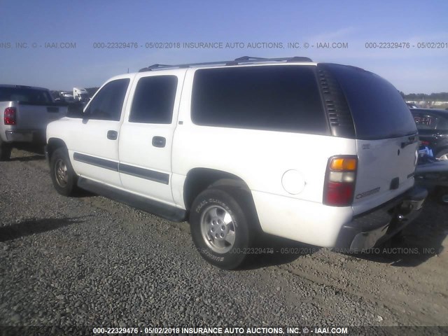 1GNEC16Z42J306115 - 2002 CHEVROLET SUBURBAN C1500 WHITE photo 3