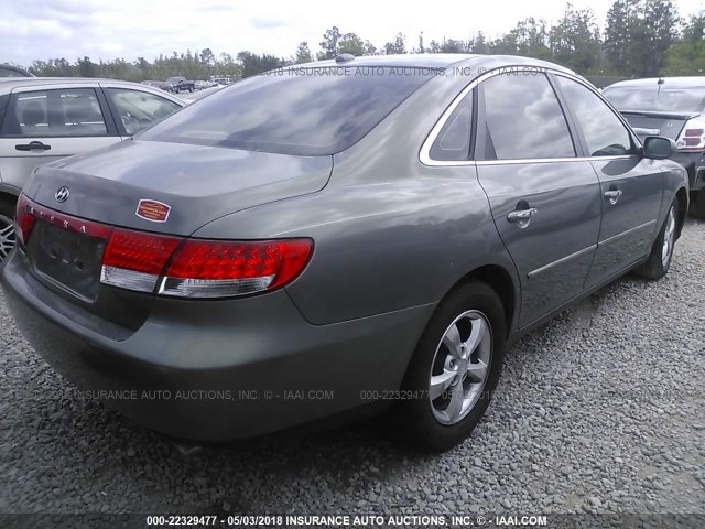 KMHFC46D97A211278 - 2007 HYUNDAI AZERA GLS GREEN photo 4