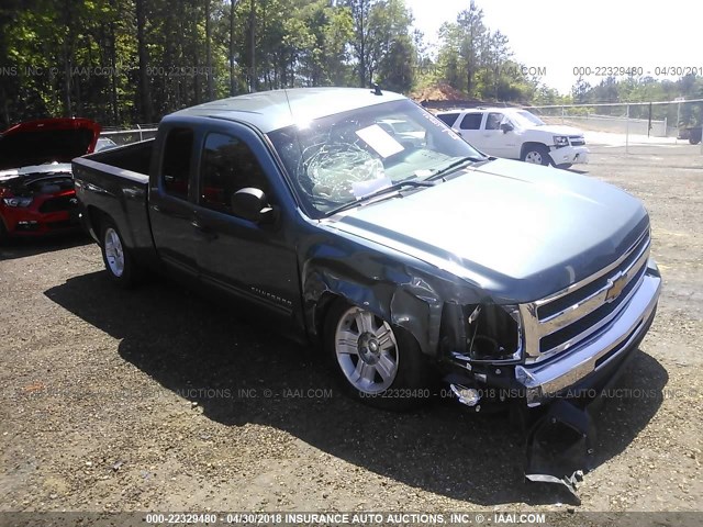 1GCRKSE39BZ100449 - 2011 CHEVROLET SILVERADO K1500 LT TEAL photo 1