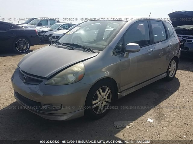 JHMGD38607S068051 - 2007 HONDA FIT S ვერცხლისფერი ფოტო 2