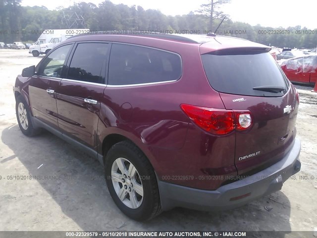 1GNLRGED0AS110499 - 2010 CHEVROLET TRAVERSE LT RED photo 3