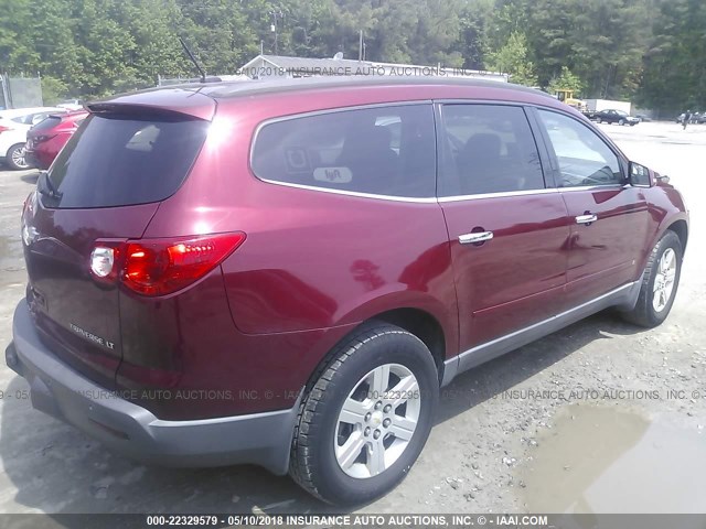 1GNLRGED0AS110499 - 2010 CHEVROLET TRAVERSE LT RED photo 4