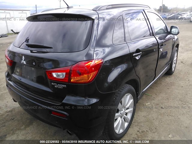 JA4AR4AU9BZ016242 - 2011 MITSUBISHI OUTLANDER SPORT SE BLACK photo 4