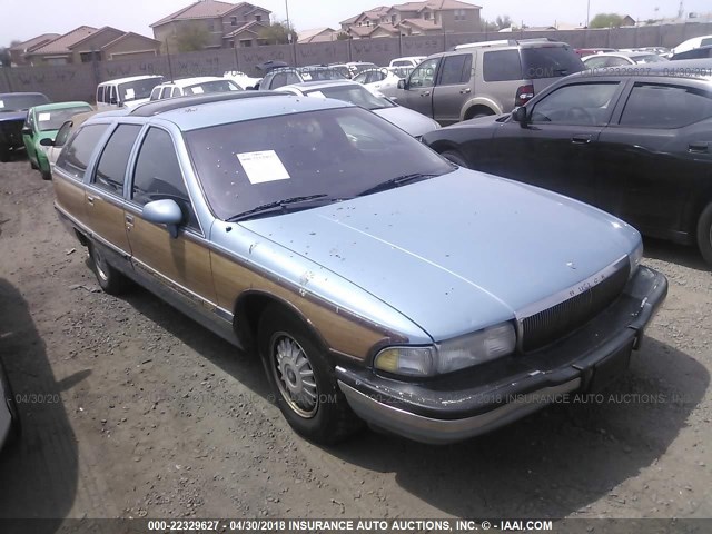 1G4BR8375NW405714 - 1992 BUICK ROADMASTER ESTATE BLUE photo 1