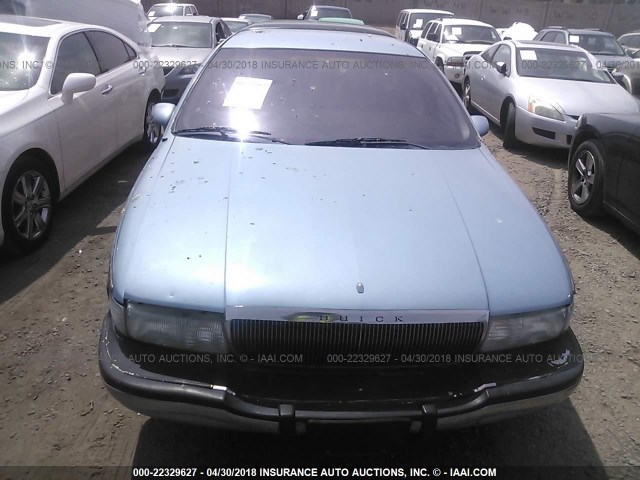 1G4BR8375NW405714 - 1992 BUICK ROADMASTER ESTATE BLUE photo 6