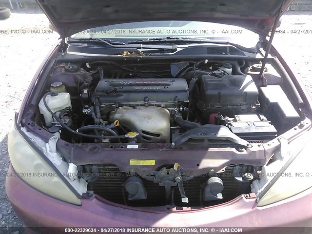 4T1BE32K15U423370 - 2005 TOYOTA CAMRY LE/XLE/SE 勃艮第红 照片 10