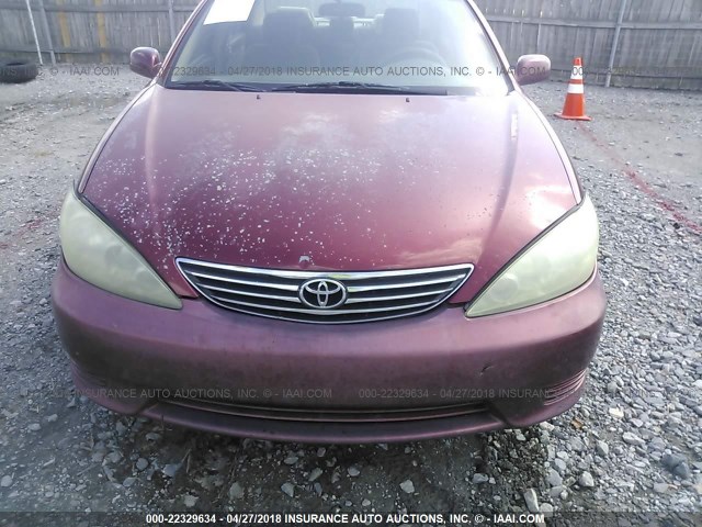 4T1BE32K15U423370 - 2005 TOYOTA CAMRY LE/XLE/SE 勃艮第红 照片 6