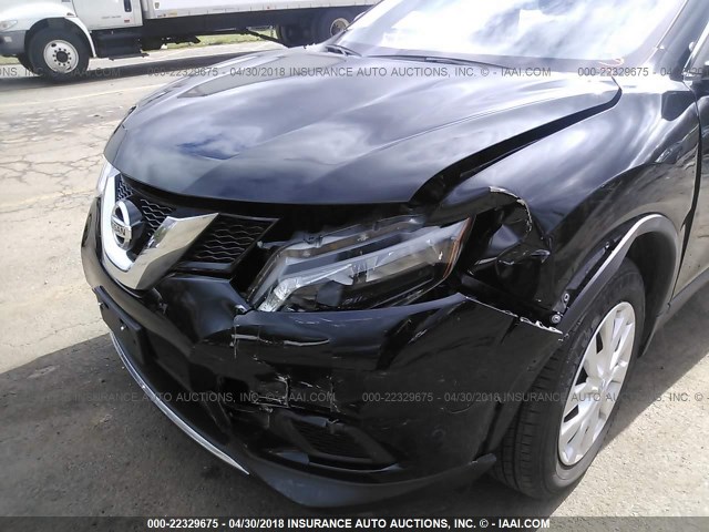 KNMAT2MV6FP580965 - 2015 NISSAN ROGUE S/SL/SV BLACK photo 6