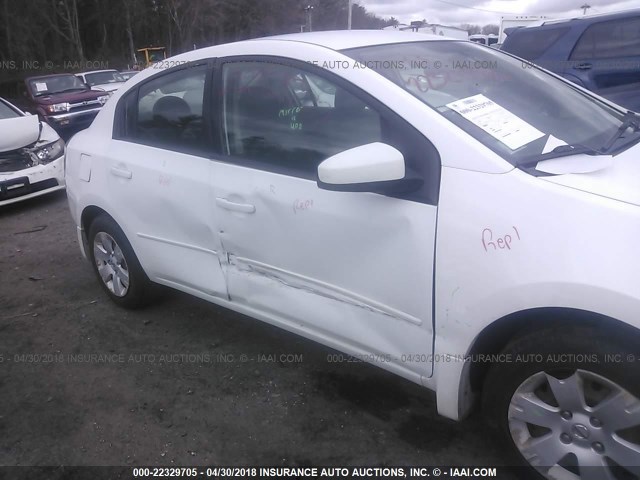 3N1AB61E99L626872 - 2009 NISSAN SENTRA 2.0/2.0S/2.0SL WHITE photo 6