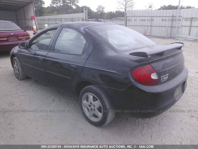 1B3ES46C42D529621 - 2002 DODGE NEON SE BLACK photo 3