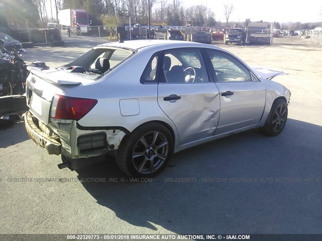 JF1GE61648H529413 - 2008 SUBARU IMPREZA 2.5I GRAY photo 4