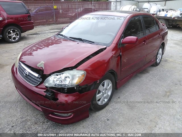 1NXBR32E78Z028497 - 2008 TOYOTA COROLLA CE/LE/S RED photo 2