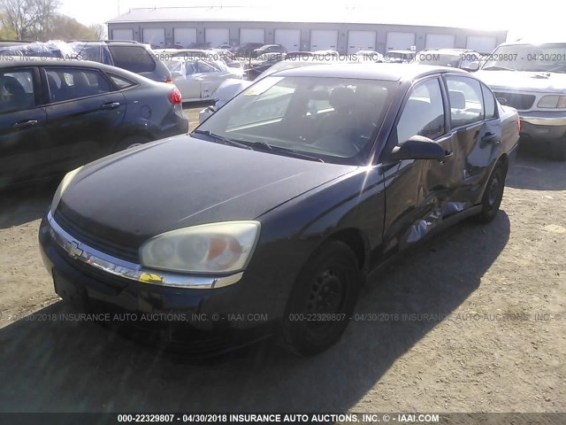 1G1ZS52F05F338723 - 2005 CHEVROLET MALIBU BLACK photo 2