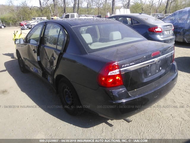 1G1ZS52F05F338723 - 2005 CHEVROLET MALIBU BLACK photo 3