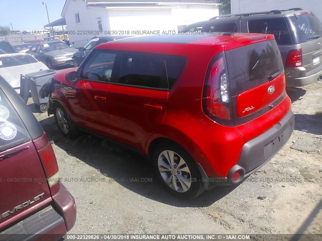 KNDJP3A56F7753138 - 2015 KIA SOUL + RED photo 3