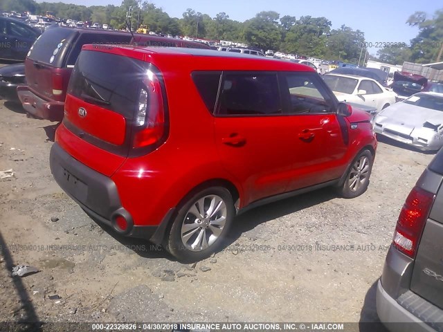 KNDJP3A56F7753138 - 2015 KIA SOUL + RED photo 4