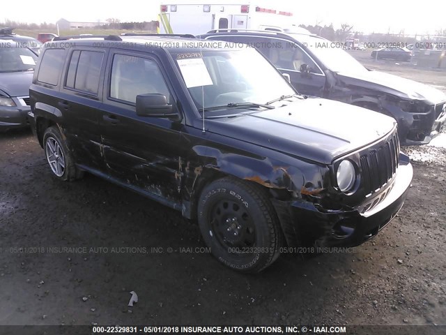 1J8FF28W97D291574 - 2007 JEEP PATRIOT SPORT BLACK photo 1