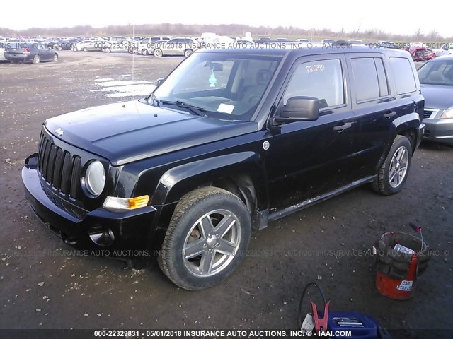 1J8FF28W97D291574 - 2007 JEEP PATRIOT SPORT BLACK photo 2