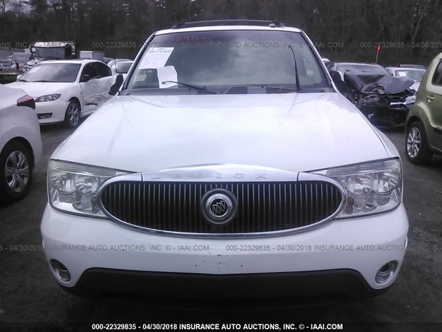 5GADT13S452100160 - 2005 BUICK RAINIER CXL WHITE photo 6