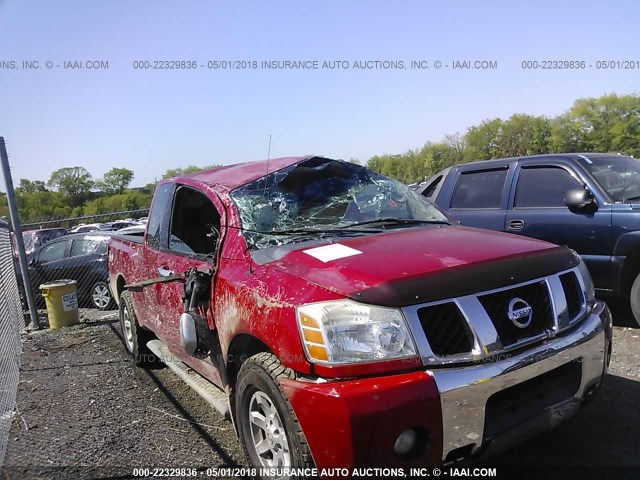 1N6BA06B65N559784 - 2005 NISSAN TITAN XE/SE/LE RED photo 1