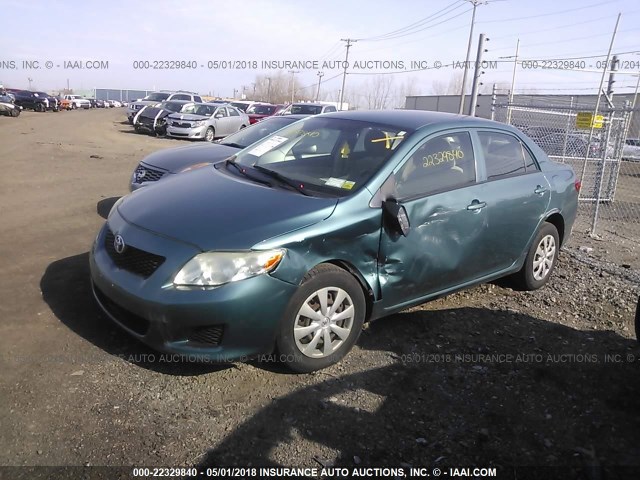 JTDBL40E799069196 - 2009 TOYOTA COROLLA LE/XLE GREEN photo 2