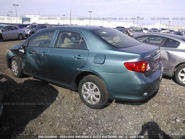JTDBL40E799069196 - 2009 TOYOTA COROLLA LE/XLE GREEN photo 3