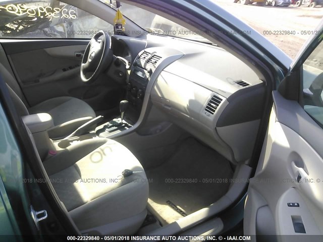 JTDBL40E799069196 - 2009 TOYOTA COROLLA LE/XLE GREEN photo 5