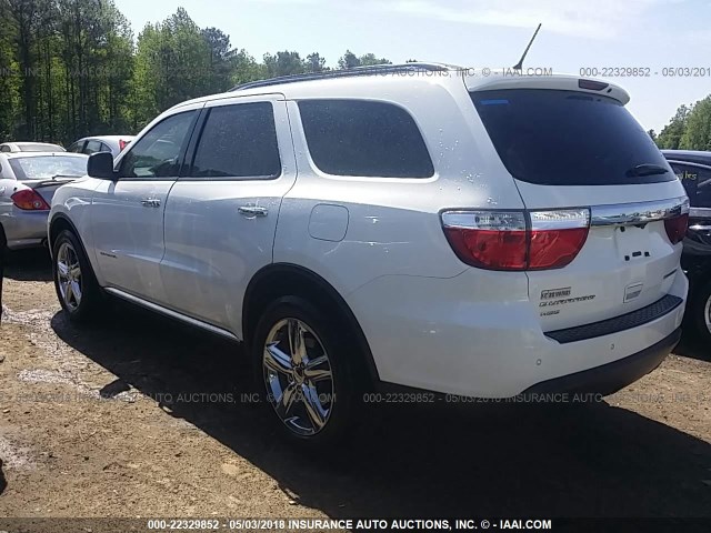 1C4RDJEG0DC665962 - 2013 DODGE DURANGO CITADEL WHITE photo 3