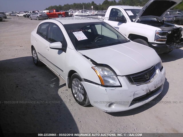 3N1AB6AP4CL658167 - 2012 NISSAN SENTRA 2.0/2.0S/SR/2.0SL WHITE photo 1