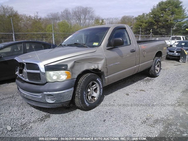 1D7HA16K12J261025 - 2002 DODGE RAM 1500 TAN photo 2