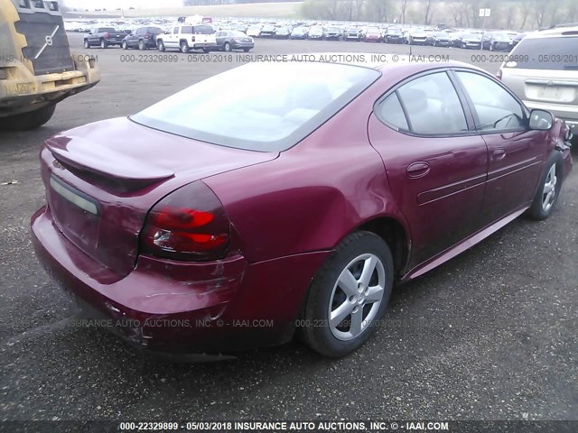 2G2WP522851297522 - 2005 PONTIAC GRAND PRIX MAROON photo 4