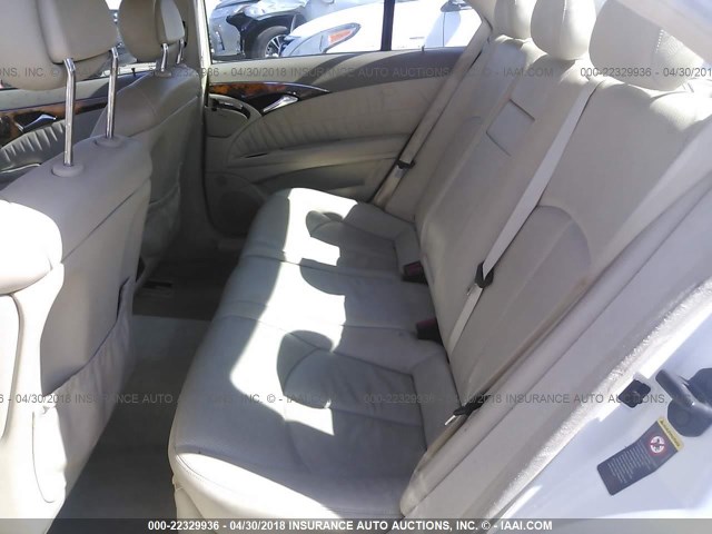 WDBUF70J53A139023 - 2003 MERCEDES-BENZ E 500 WHITE photo 8