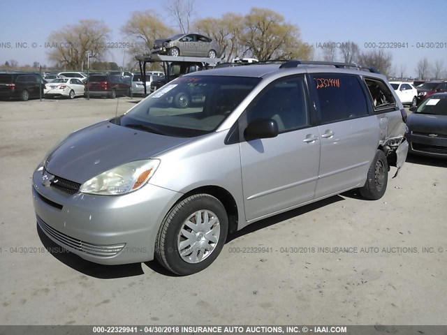 5TDZA23C84S168364 - 2004 TOYOTA SIENNA CE/LE SILVER photo 2