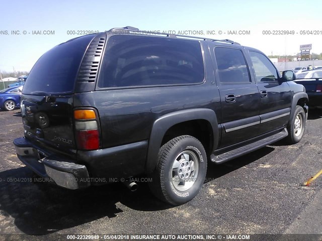 1GNFK16Z34J230512 - 2004 CHEVROLET SUBURBAN K1500 BLACK photo 4