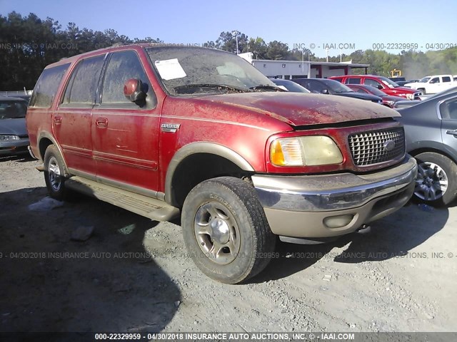 1FMPU18L32LA49441 - 2002 FORD EXPEDITION EDDIE BAUER RED photo 1