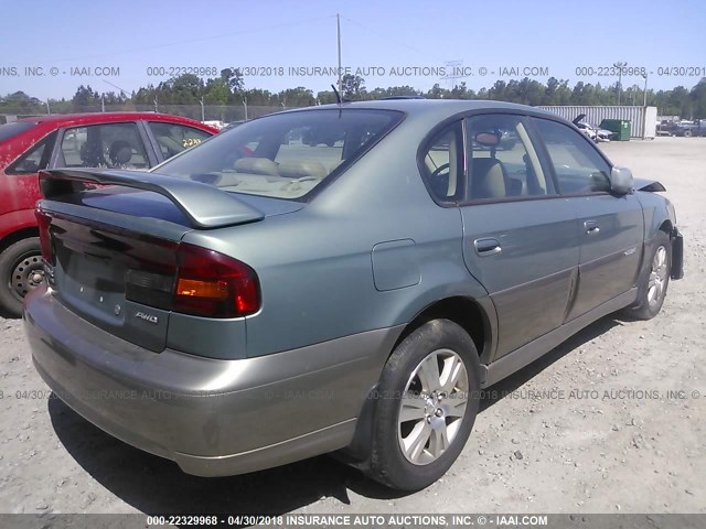 4S3BE896447203227 - 2004 SUBARU LEGACY OUTBACK 3.0 H6/3.0 H6 VDC GREEN photo 4