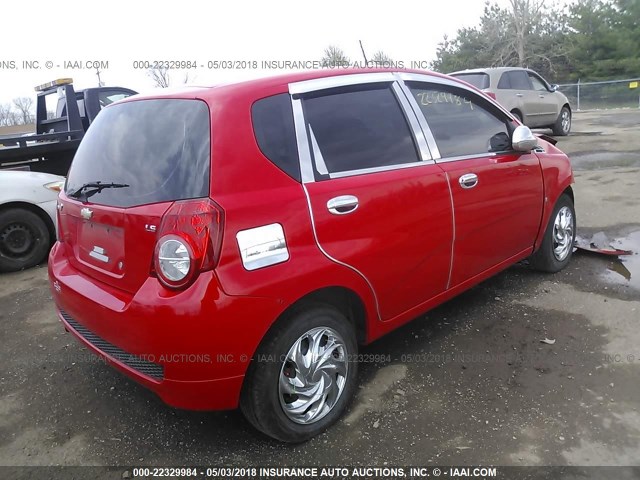 KL1TD66E79B381829 - 2009 CHEVROLET AVEO LS/LT 红色 照片 4
