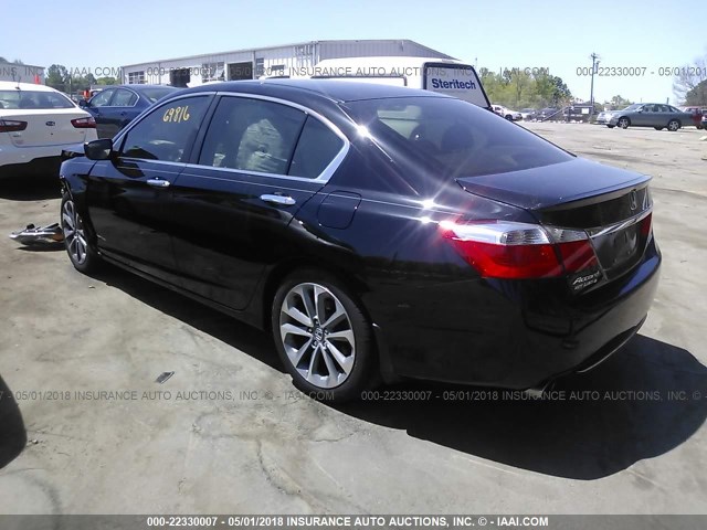 1HGCR2E57EA038511 - 2014 HONDA ACCORD SPORT BLACK photo 3