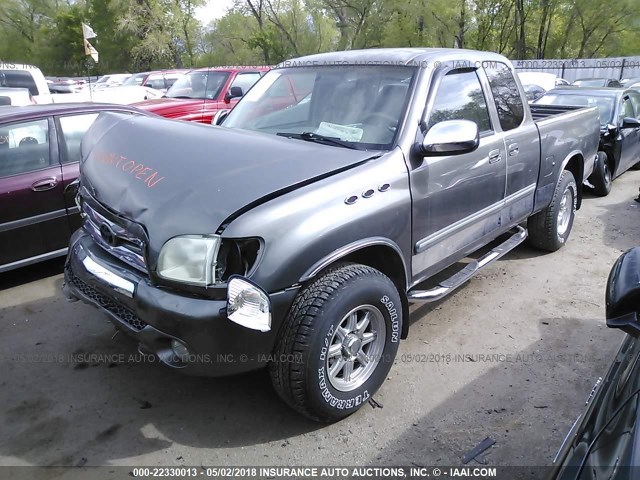 5TBBT44173S418415 - 2003 TOYOTA TUNDRA ACCESS CAB SR5 GRAY photo 2