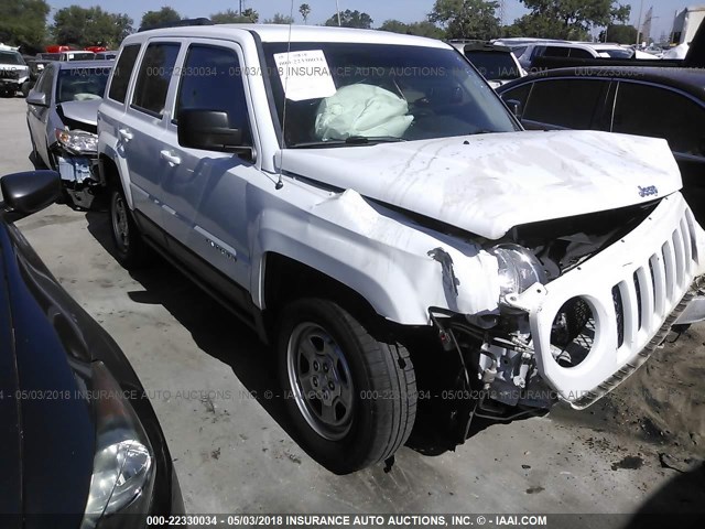 1C4NJRBBXED778649 - 2014 JEEP PATRIOT SPORT WHITE photo 1