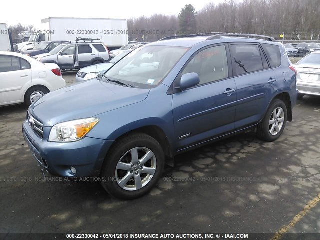 JTMBK31VX86048466 - 2008 TOYOTA RAV4 LIMITED BLUE photo 2