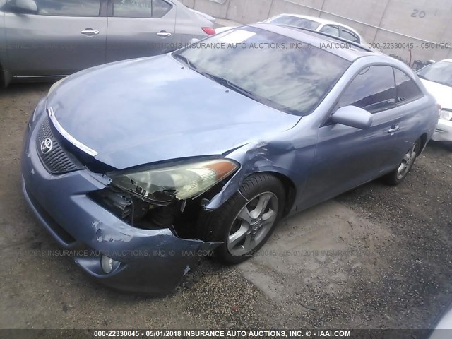 4T1CA38P64U020549 - 2004 TOYOTA CAMRY SOLARA SE/SLE ღია ლურჯი ფოტო 2