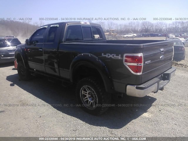 1FTPX14VX9FA50114 - 2009 FORD F150 SUPER CAB BROWN photo 3