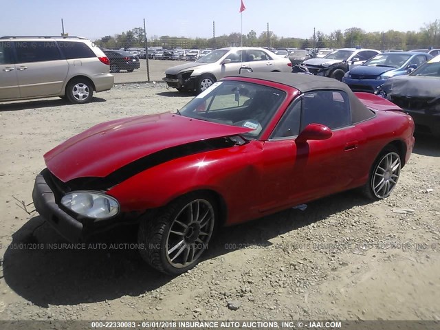 JM1NB353940406580 - 2004 MAZDA MX-5 MIATA LS RED photo 2