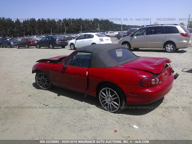 JM1NB353940406580 - 2004 MAZDA MX-5 MIATA LS RED photo 3