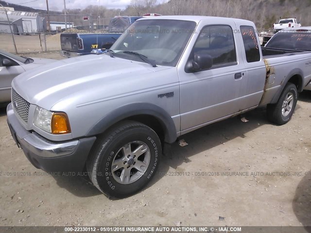 1FTZR45E62TA27875 - 2002 FORD RANGER SUPER CAB SILVER photo 2