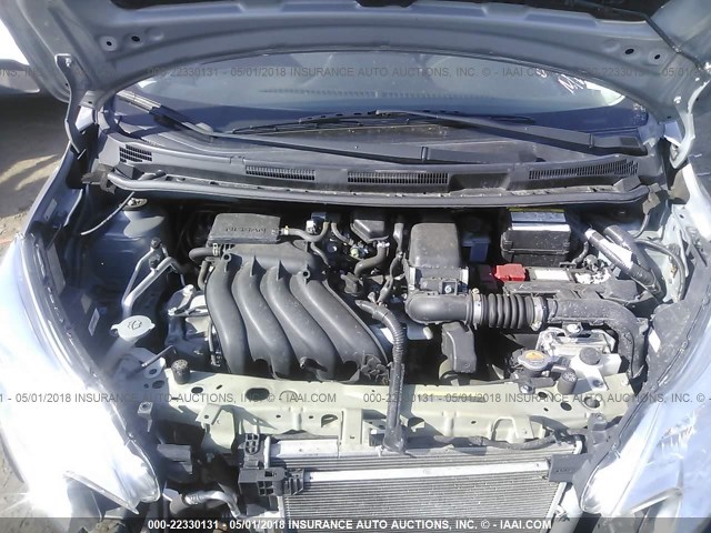 3N1CE2CP1FL429729 - 2015 NISSAN VERSA NOTE S/S PLUS/SV/SL/SR GRAY photo 10